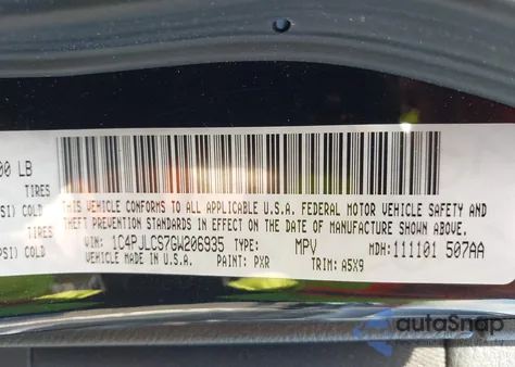 2016 Jeep Cherokee Latitude z USA, uszkodzony, nr VIN 1C4PJLCS7GW206935